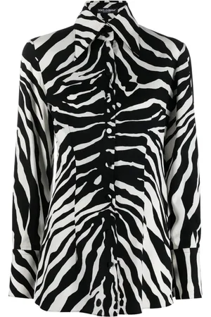 Dolce & Gabbana Seidenhemd mit Zebra-Print