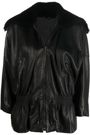 VERSACE 1980s Jacke mit Shearling-Kragen