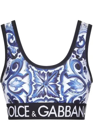 Dolce & Gabbana Cropped-Top mit Majolica-Print