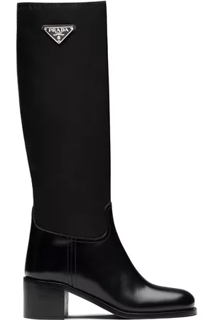 Prada Damen Stiefeletten - Stiefel mit Logo