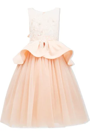 Tulleen Eugenia Kleid mit blumiger Stickerei
