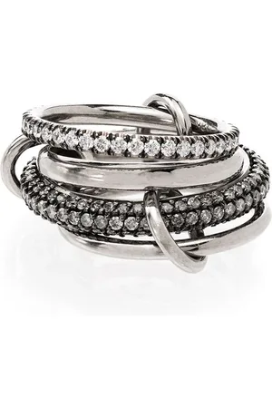 SPINELLI KILCOLLIN 18kt Vega Four Link Schwarzgoldring mit Diamanten