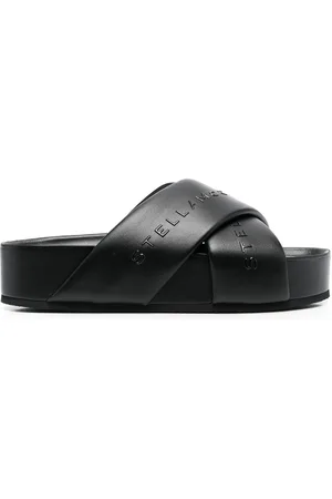 Stella McCartney Flatform-Sandalen mit Logo-Riemen