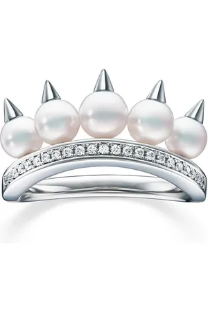 Tasaki 18kt Collection Line Danger Plus Weißgoldring mit Diamanten