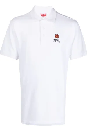 Kenzo Poloshirt mit Blumenstickerei