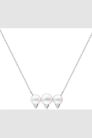 Tasaki 18kt Collection Line Danger Neo Weißgoldhalskette mit Diamant-Pavé