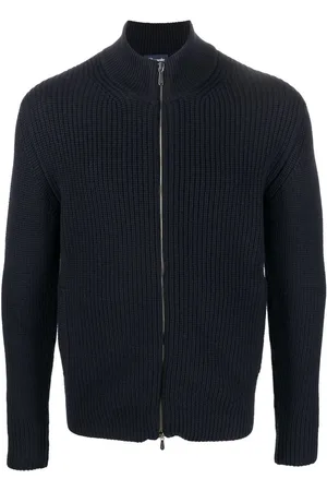 DRUMOHR Cardigan aus Merinowolle mit Reißverschluss