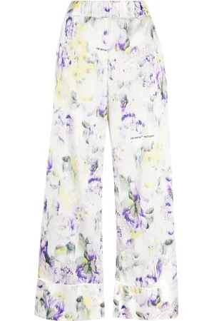 OFF-WHITE Palazzohose mit Blumen-Print
