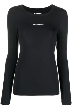 Jil Sander Langarmshirt mit Logo-Print