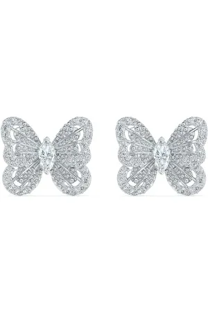 De Beers 18kt Portraits of Nature Butterfly Weißgoldohrstecker mit Diamant
