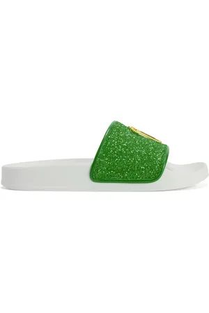 Giuseppe Zanotti Brett Pantoletten mit Glitter