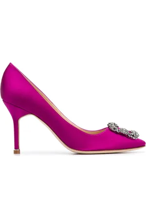 Manolo Blahnik Verzierte Satin-Pumps
