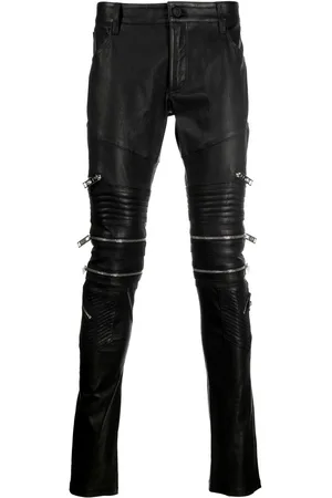 Philipp Plein Bikerhose aus Leder
