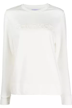 Calvin Klein Damen Sweatshirts - Sweatshirt mit Logo-Prägung