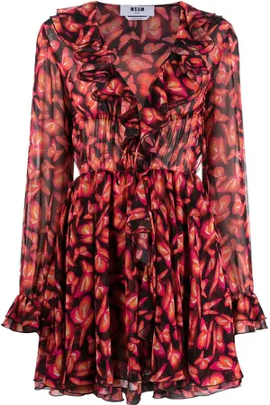 Msgm Minikleid mit Schmetterlingen