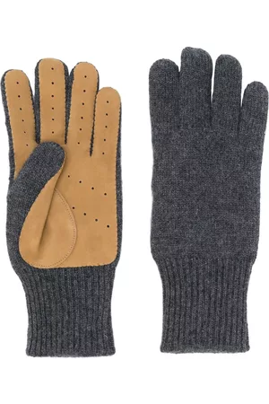 Brunello Cucinelli Herren Handschuhe - Handschuhe mit Kontrasteinsatz
