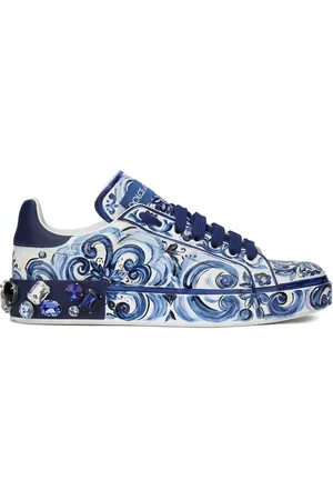 Dolce & Gabbana Portofino Sneakers mit Majolica-Print