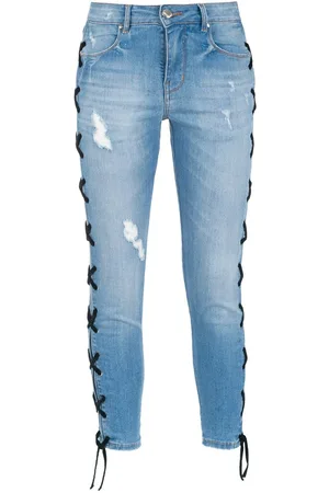 AMAPÔ Skinny-Jeans mit Schnürung