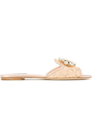 Dolce & Gabbana Rainbow Lace Sandalen mit Brosche