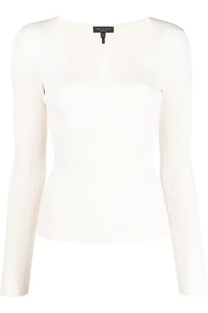 RAG&BONE Langarmshirt mit U-Ausschnitt