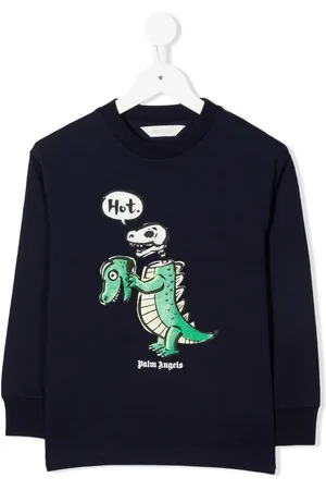 Palm Angels Langarmshirt mit Krokodil-Print