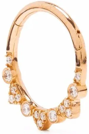 DJULA 18kt Rotgoldcreole mit einem Diamanten