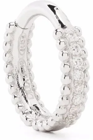 DJULA 18kt Weißgoldcreole mit Diamanten