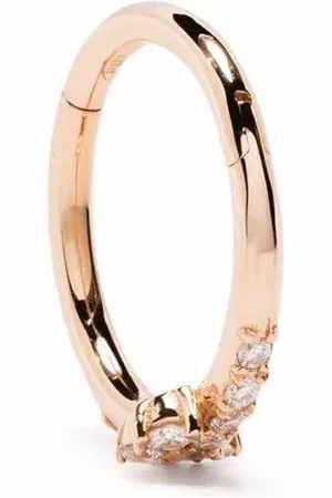 DJULA 18kt Rotgoldcreole mit einem Diamanten