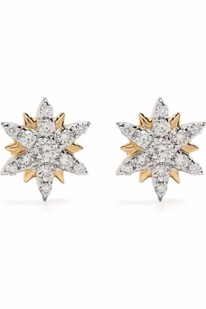 DJULA 18kt Mini Sun Gelbgoldohrringe mit Diamanten