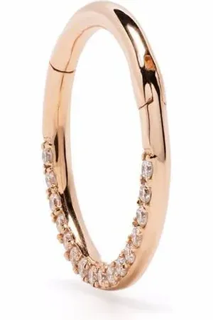 DJULA 18kt Rotgoldcreole mit einem Diamanten