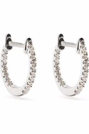 DJULA 18kt Weißgoldcreolen mit Diamanten