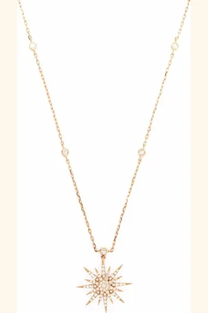 DJULA 18kt Rotgoldkette mit weißen Diamanten