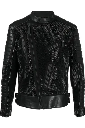 Philipp Plein Klassische Bikerjacke
