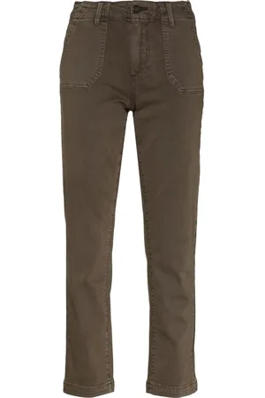 Paige Halbhohe Straight-Leg-Jeans
