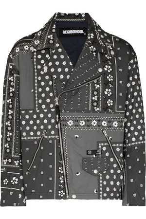 NEIGHBORHOOD Bikerjacke mit Bandana-Print