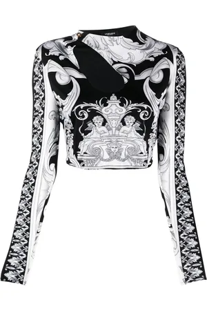 VERSACE Cropped-Oberteil mit Print
