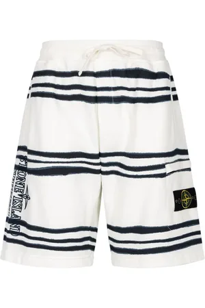 Supreme X Stone Island Warp Shorts mit Streifen