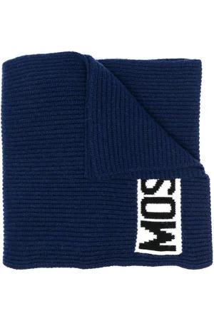 Moschino Gerippter Schal mit Logo
