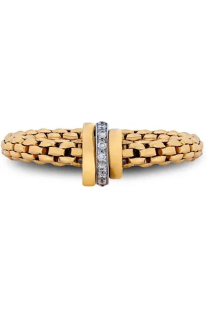 FOPE 18kt Flexible Gelb- und Weißgoldring mit Diamanten