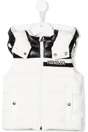 Moncler Kapuzenweste mit Logo-Print