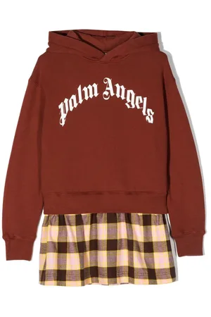 Palm Angels Kariertes Kleid mit Hoodie