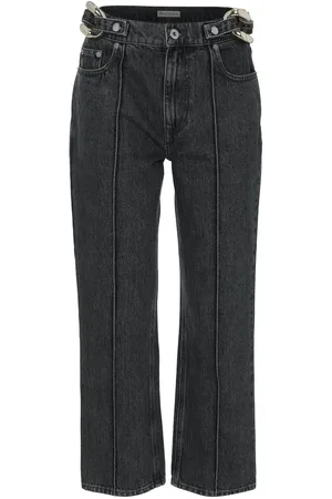 J.W.Anderson Gerade Cropped-Jeans mit Kettendetail
