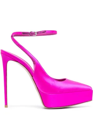 LE SILLA Uma Satin Slingback-Pumps 140mm
