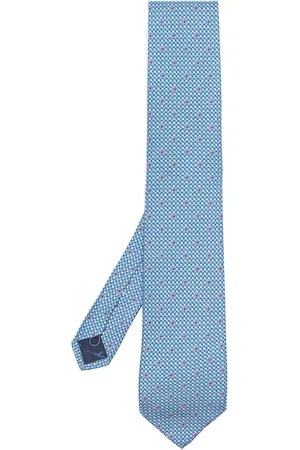 Salvatore Ferragamo Seidenkrawatte mit Gancini-Stickerei