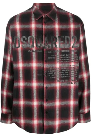 Dsquared2 Kariertes Hemd mit Logo-Print