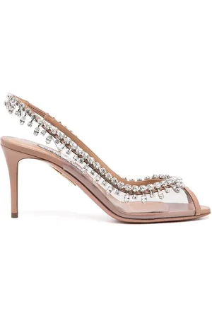 Aquazzura Temptation Crystal Slingback-Pumps 75mm