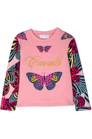 Roberto Cavalli Langarmshirt mit Schmetterling-Print