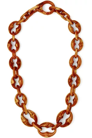 Prada Damen Halsketten - Oversized-Halskette in Schildpattoptik