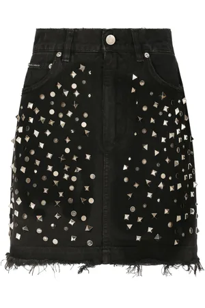 Dolce & Gabbana Jeansminirock mit Nieten