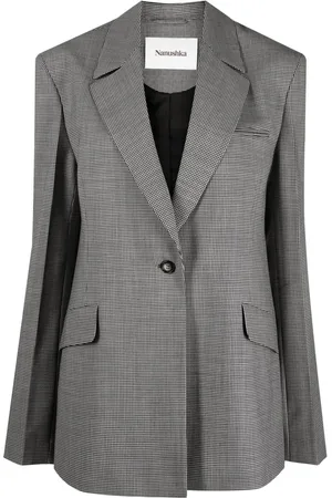 Nanushka Blazer mit Hahnentrittmuster